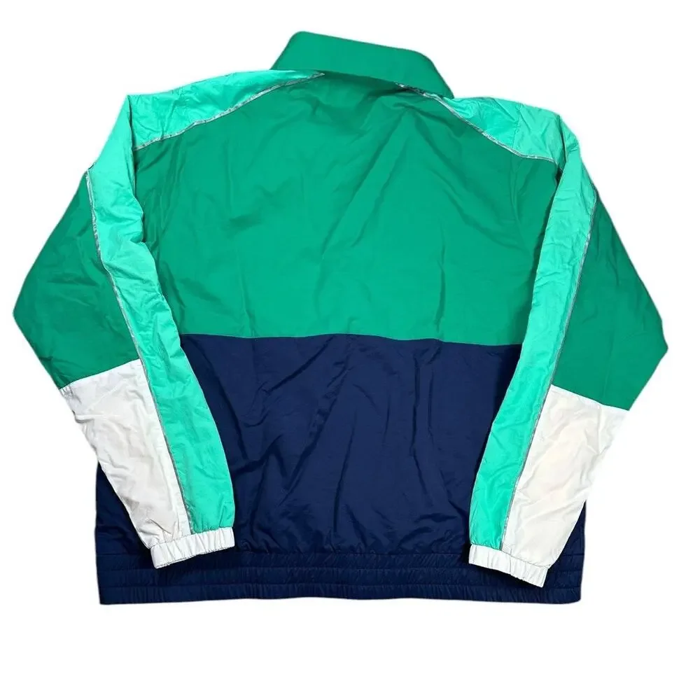 Criquet Golf Windbreaker Jacket Mens XXL NWT Green Blue Colorblock Full Zip